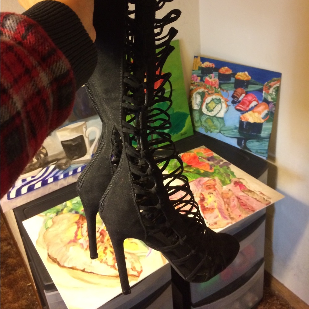 Size 6.5 Gladiator Heels Worn Twice